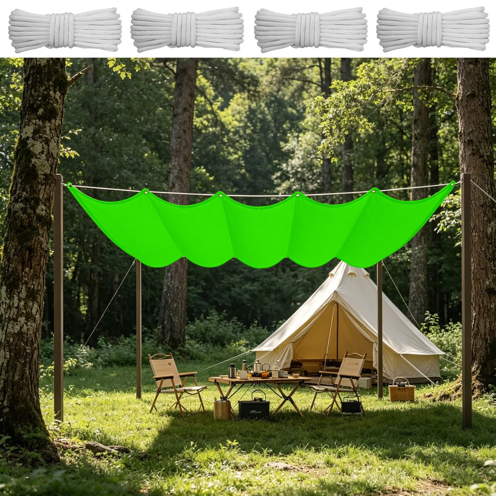 Voile ombrage imperméable respirante 400x1000 cm 180g m² avec œillets D