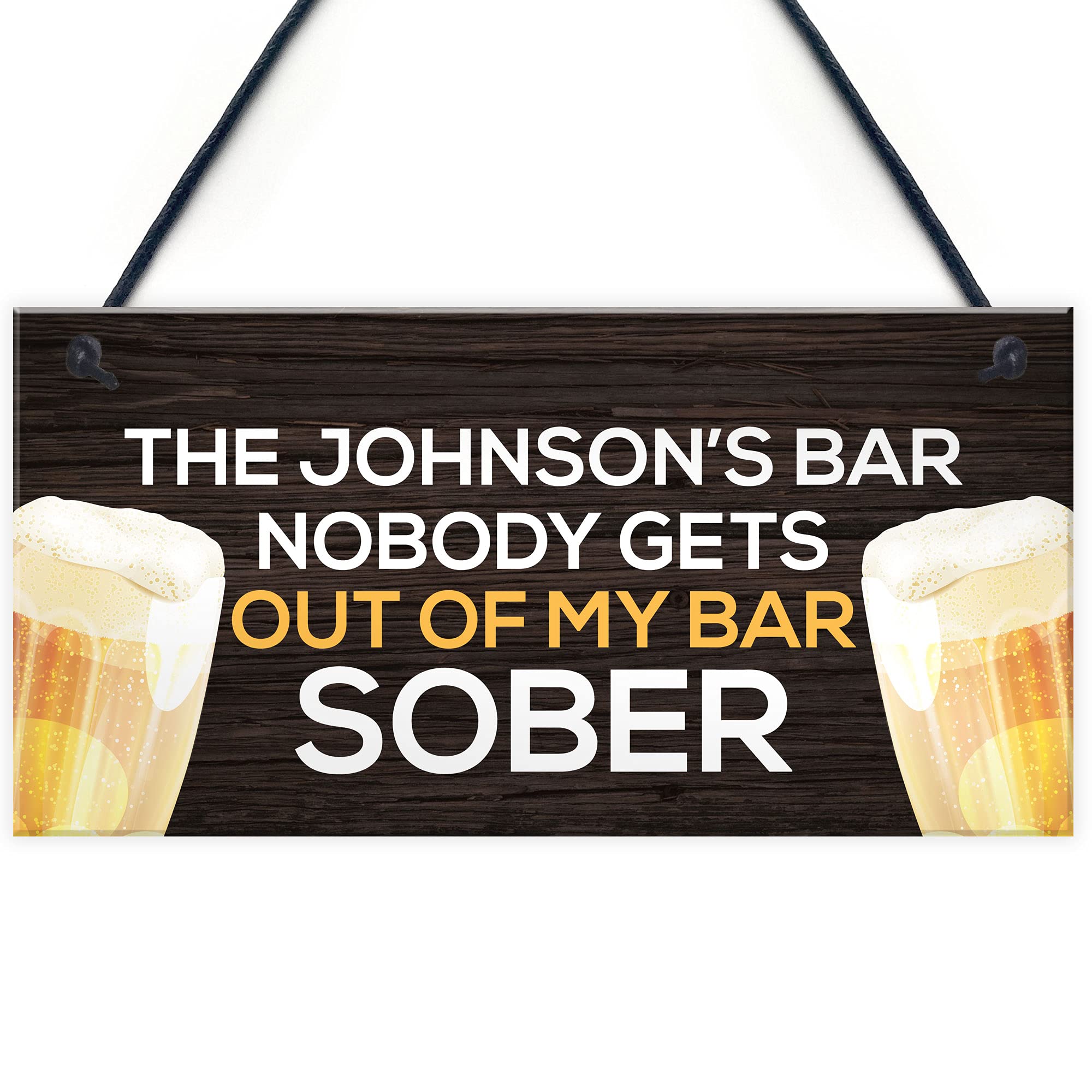 Red Ocean Personalised Funny Bar Sign And Plaques Man Cave Gifts Novelty Gifts For Him