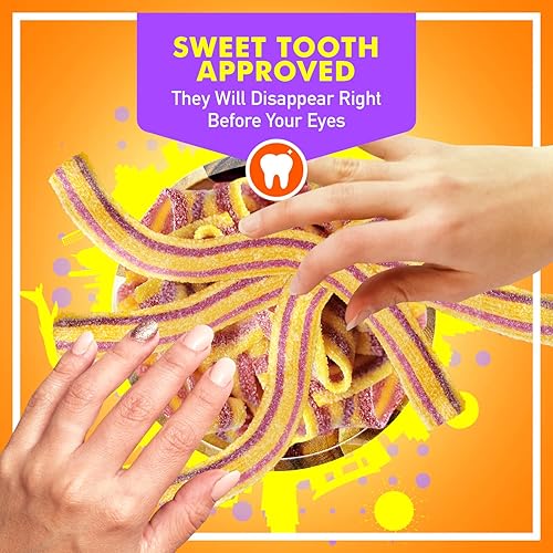 Miniatura 5 de Sour Power Lilikoi - Cinturones de goma de maracuyá de 10 onzas, dulce y delicioso bocadillo de caramelo, bolsa de tamaño perfecto para compartir