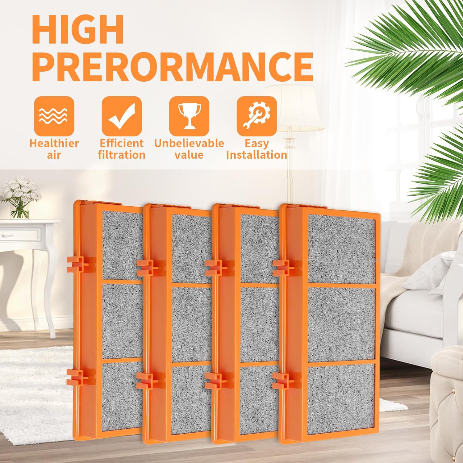 DerBlue 8pcs Smoke Grabber Filter Replacement Filters Compatible with Holmes AER1 Filter,Replacement 30AS-U4R,3-in-1 Activated Carbon Air Filter - Image 3