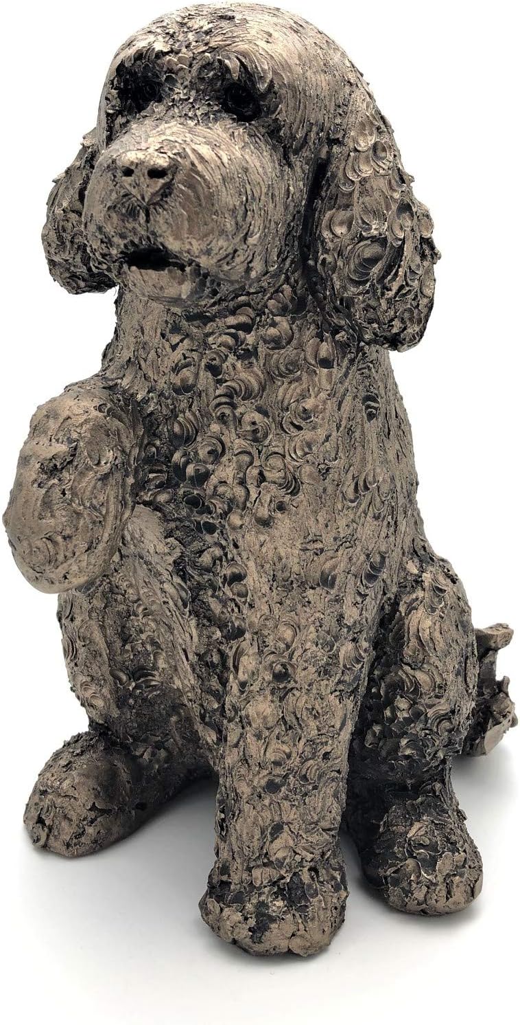 Frith Cockapoo Clover With Paw Up Figure In Cold Cast Bronze Made In UK