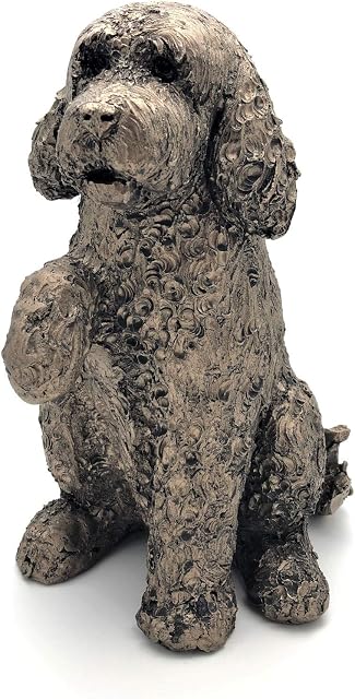 Frith Cockapoo Clover With Paw Up Figure In Cold Cast Bronze Made In UK