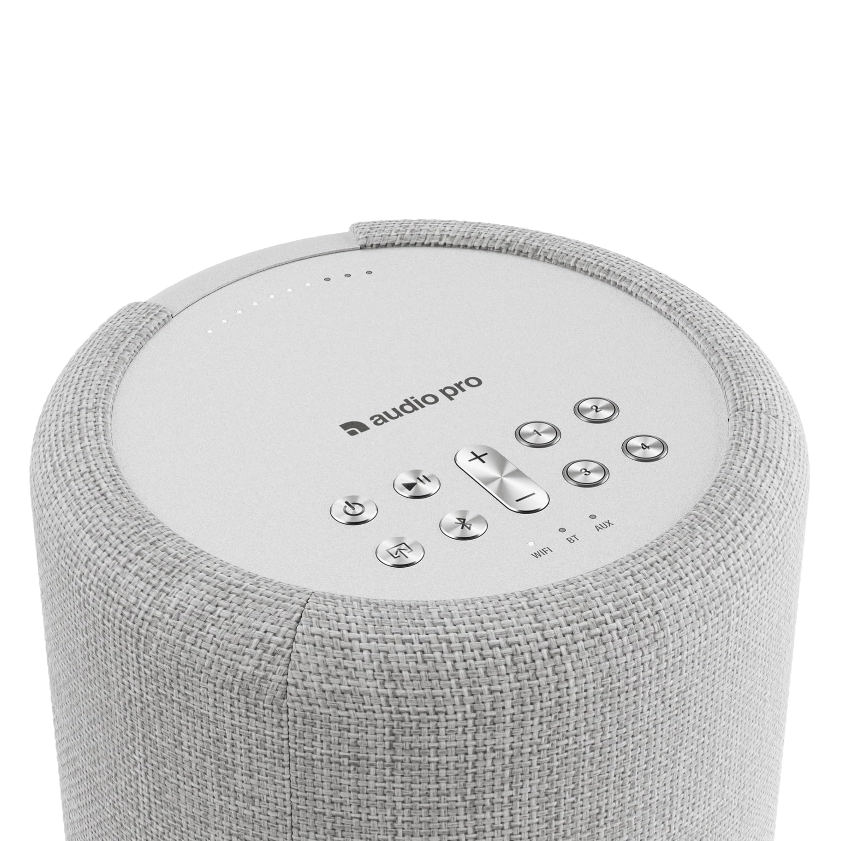 Audio Pro A10 MkII W, WiFi & Bluetooth 5.0 Multiroom-Lautsprecher, 52 W Digitale Klasse D, 300 Hz Crossover, AirPlay 2, Google Cast, Spotify Connect, Bluetooth 5.0, Wand-/Deckenhalterung (Grau)