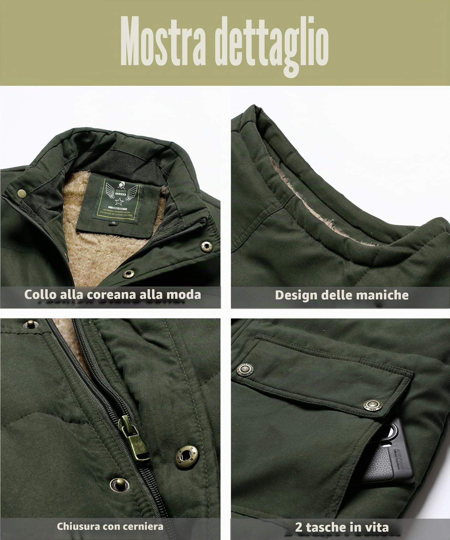 Gilet in Pile da Uomo Trapuntato Giacca con Cerniera e Tasche Multiple Gilet invernale più caldo antivento all'aperto Leggera Senza Maniche Felpa Bodywarmers Cappotto