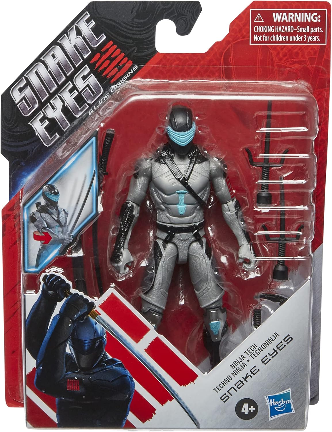G. I. Joe Snake Eyes: G.I. Joe Origins Ninja Tech Snakes Eyes Action Figure with Fun Action Feature and Accessories, Toys for Kids Ages 4 and Up