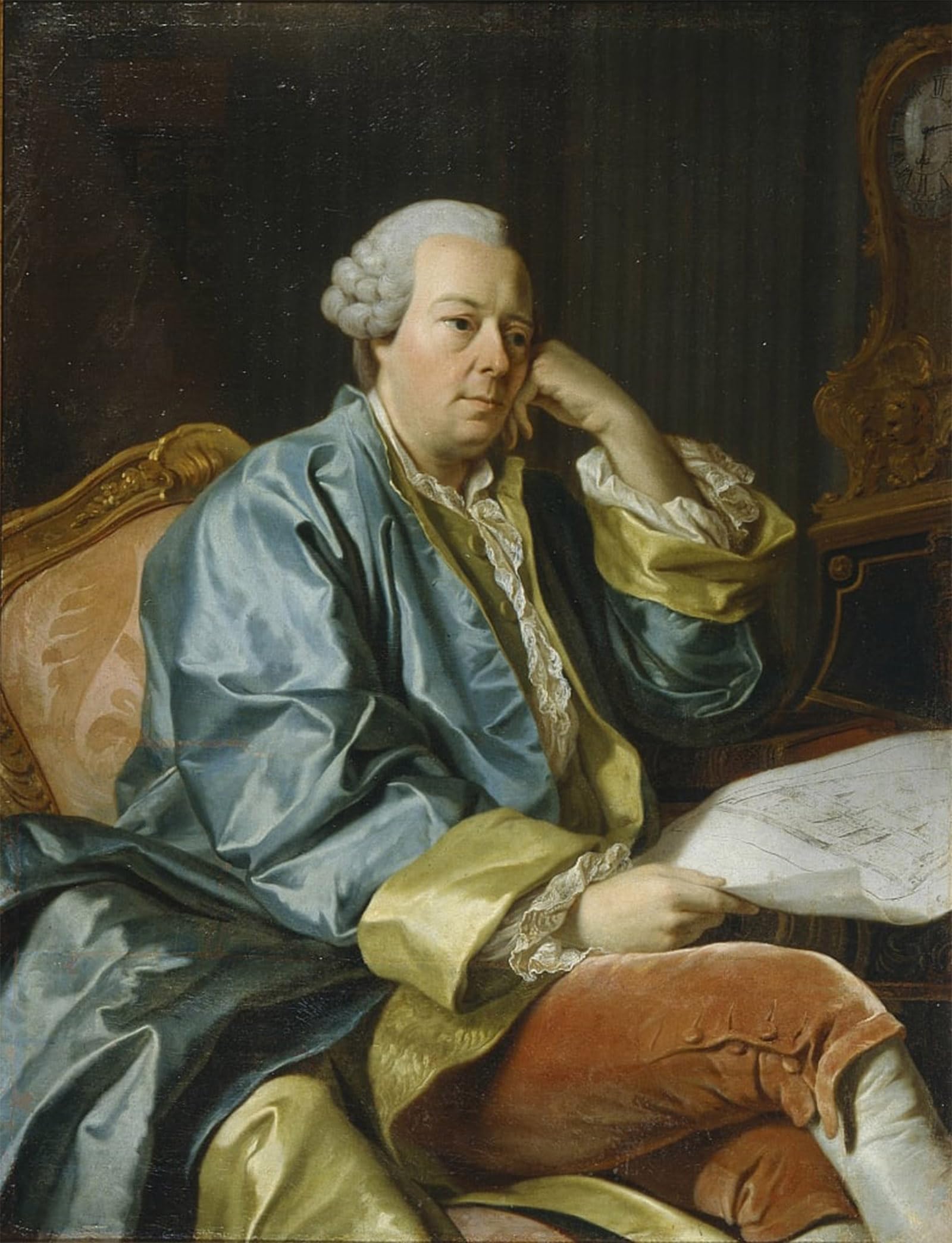 ARTXLXXBN Famous Prints Artwork Pictures Poster Painting Art Portrait of Ivan Ivanovich Betskoi by Alexander Roslin Artwork Landscape Pictures for Home Decor 60x90cm
