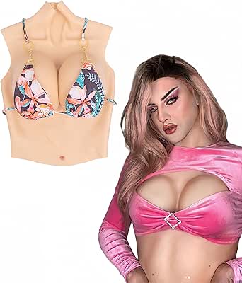 Minaky Silicone Breastplate Fake Boobs Realistic Breast Forms B-H Cup For Crossdresser Drag