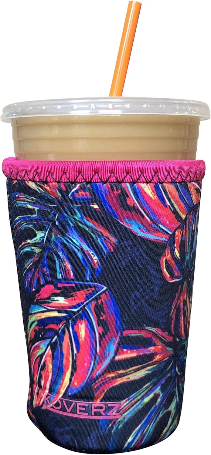 Koverz Neoprene Iced Coffee Sleeve Medium Tropics Home