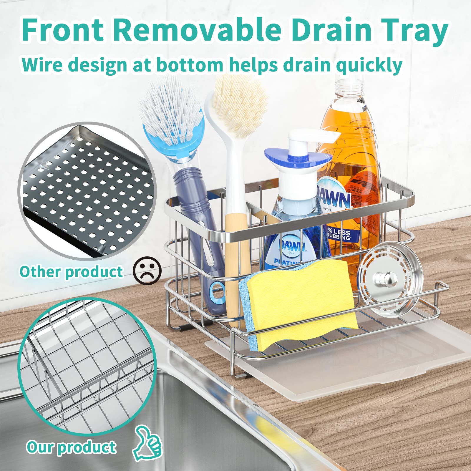 HapiRm Sink Caddy, Kitchen Sink Organiser, Kitchen Sink Caddy