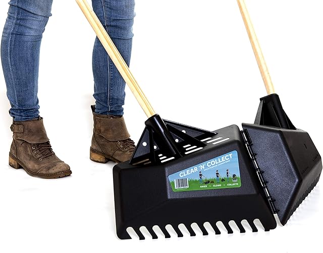 Clear N Collect Multi-Purpose Garden Leaf Rake Grabber/Collector, Gardening Leaf Collector For Collecting Leaves Easily And Without Back Pain