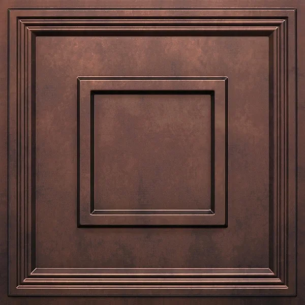 STICKGOO Glue Up Ceiling Tiles, 24x24 Inch PVC Decorative Drop Ceiling Tile Antique Copper 48 Sq. Ft, Pack of 12 Tiles