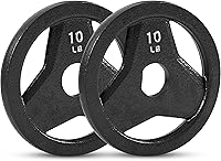 Vista 18 de JFIT Olympic 2 Inch Grip Plates and Bumper Plates for Barbell - Single Weights or Sets of 2 (Muliple Weights)