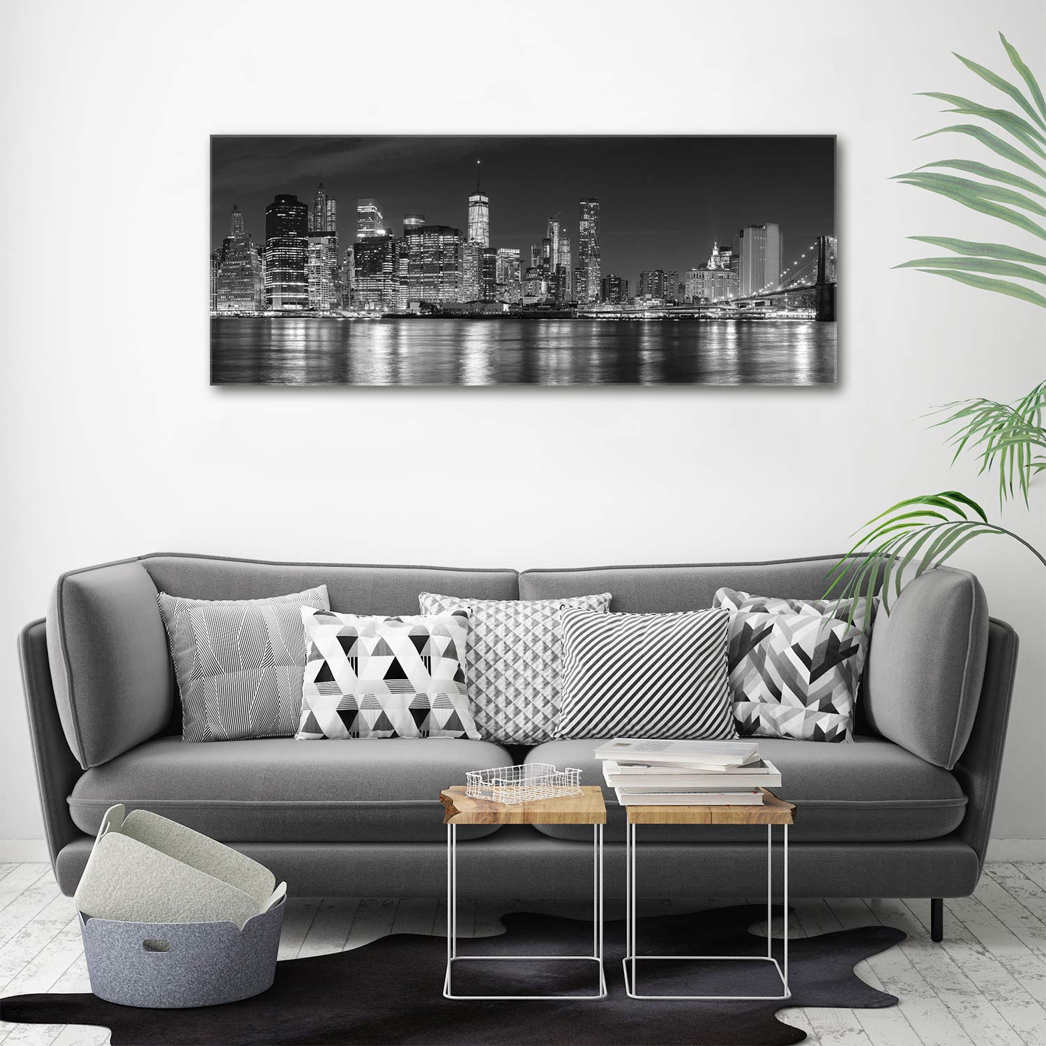 Tulup Acrylic Glass 125x50cm - Mural Art Image Verre Plastique Déco Mural Acrylic Glass Picture Manhattan de Noche