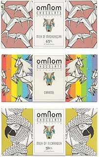 OmNom Milk Chocolate Trio | Milk Of Madagascar, Caramel "Pride Bar", Milk Of Nicaragua | Icelandic Bean To Bar Chocolate by OMNOM CHOCOLATE REYKJAVIK | 3 x 60g Bar