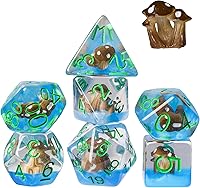 Vista 26 de UDIXI Juego de 7 dados poliédricos DND D&D, RPG D y D con bolsa de almacenamiento para juegos de rol y otros juegos de mesa (Aarakocra)