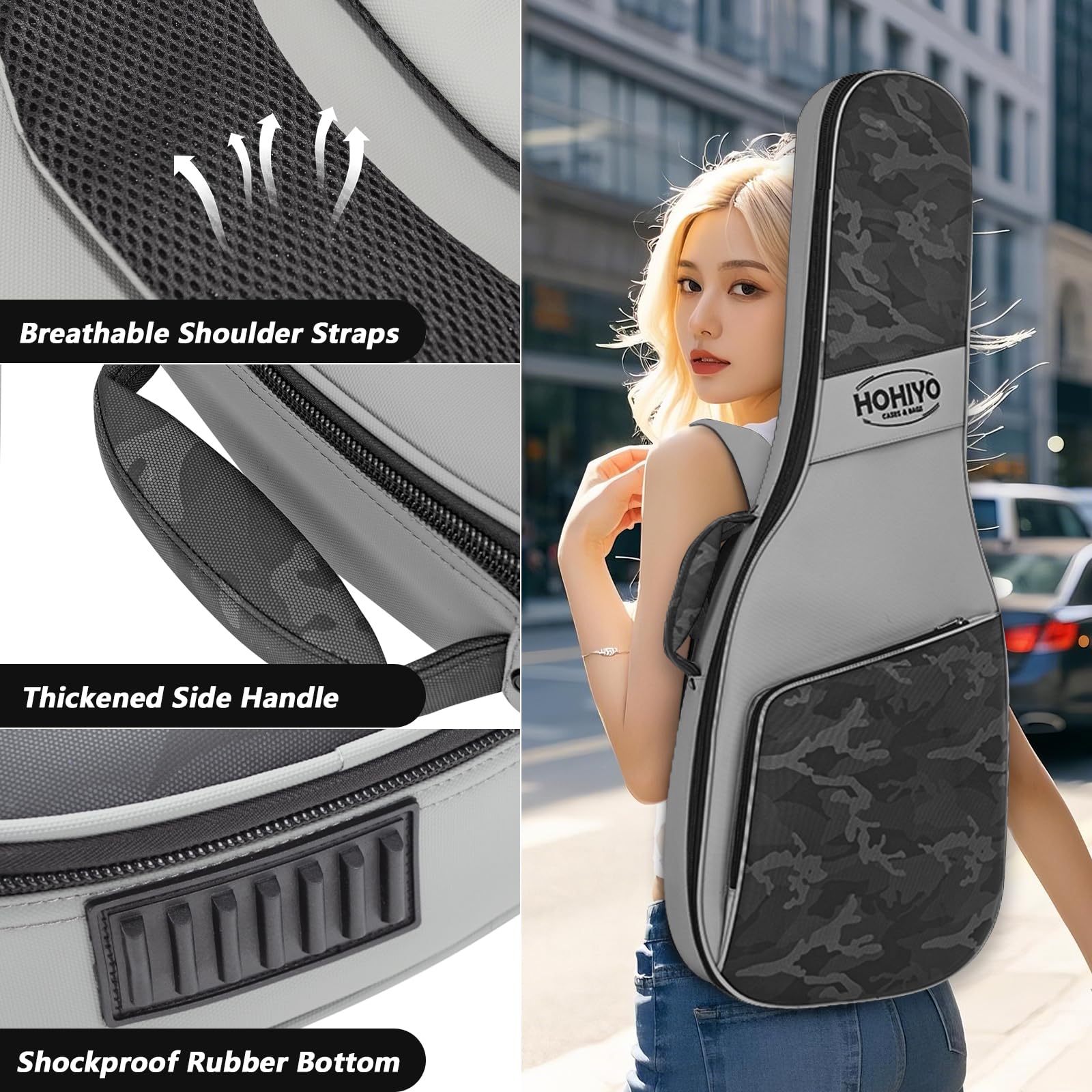 Bolsa acolchada de 20 mm para guitarra eléctrica, funda suave, acolchado grueso, compatible con equipos musicales, guitarra, músicos, guitarra eléctrica