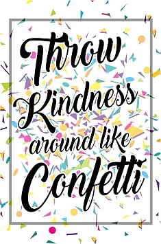 Classroom Posters Throw Kindness Around Like Confetti Growth Mindset Poster School Decorations Kids Motivational Inspirational Teacher Supplies Kindergarten Teachers Educational Toddlers Mindsets P015