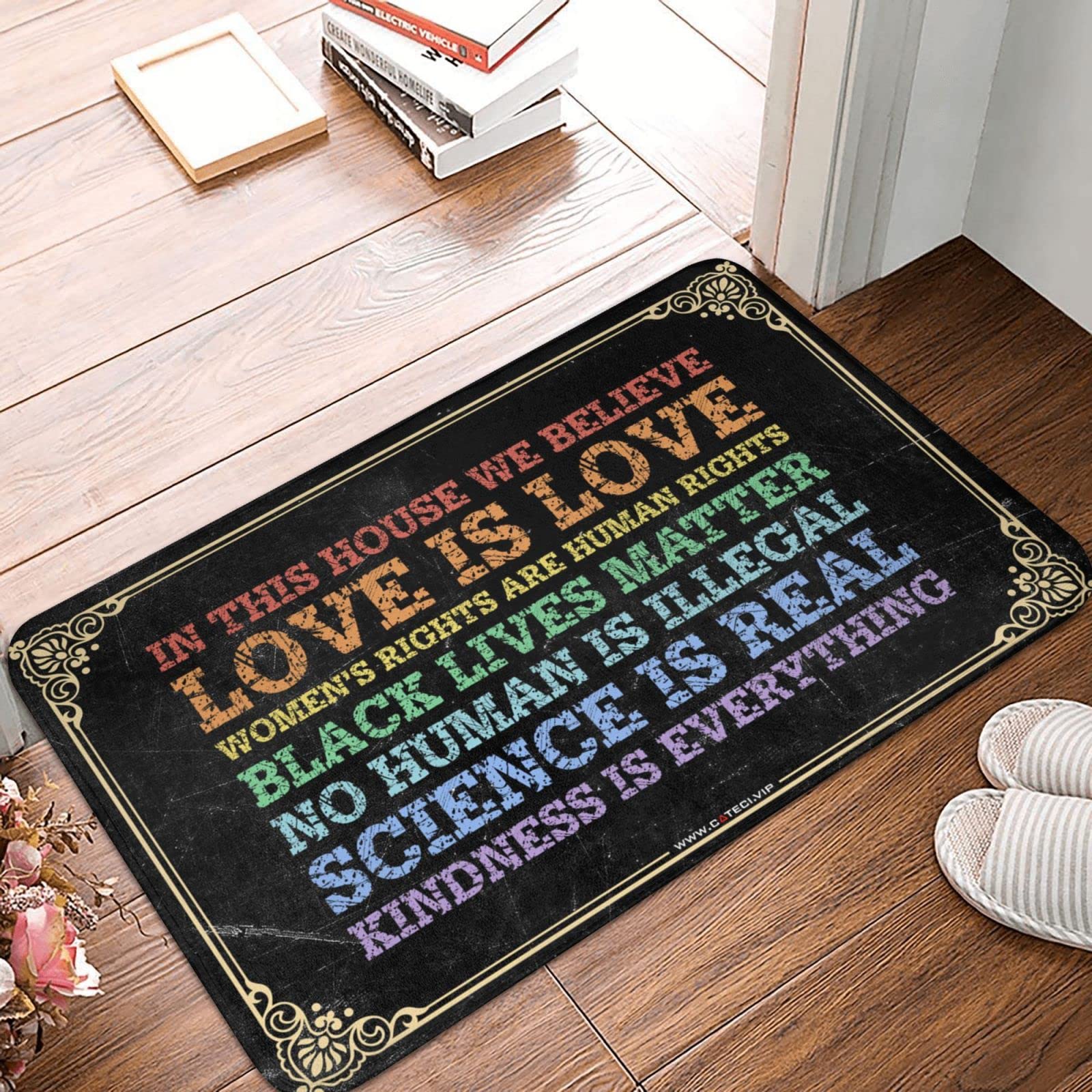 Tapis de bienvenue en plein air humour We Believe grand format COTECI
