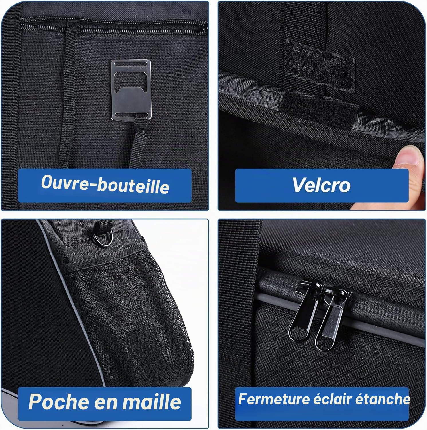Doublure Isotherme pour Sacoche de Moto, sans Couture, Isolante, pour Touring, Pique-niques, randonnée, Aliments surgelés, Boissons, vin (Noir)