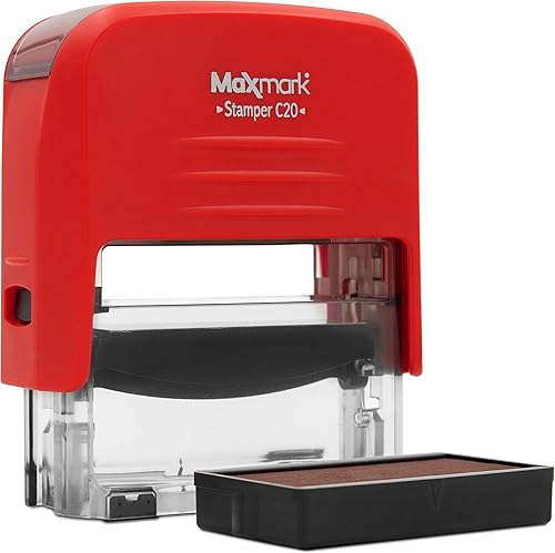 Miniatura 6 de Sello autoentintado para copiar el cliente, impresora 20 con 2 almohadillas - Tinta roja