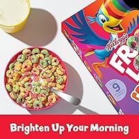 Vista 6 de Kellogg's Froot Loops - Cereal para desayuno frío, sabor a frutas, aperitivos para niños, original (10 cajas)