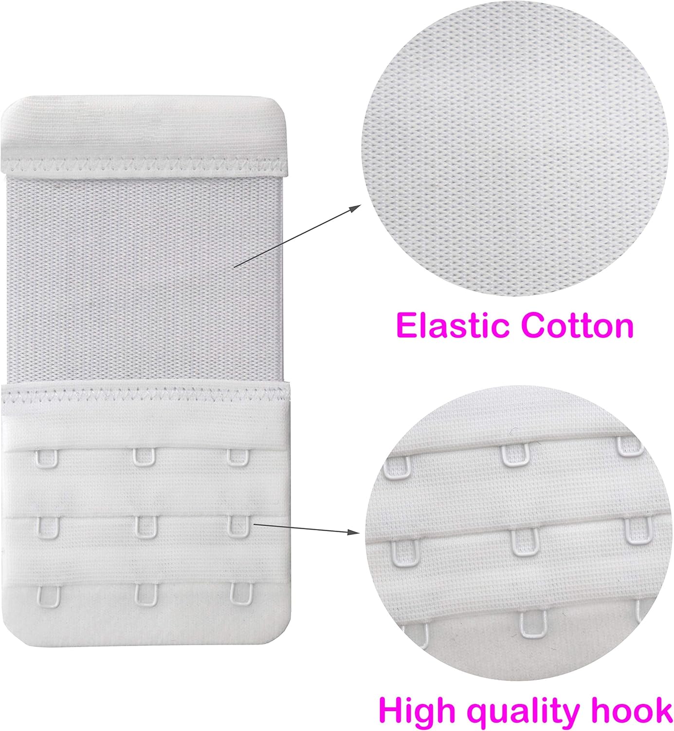 Tamlien Bra Extender 3 Hook,Stretchy Soft and Comfortable Bra Strap Extender - Image 3
