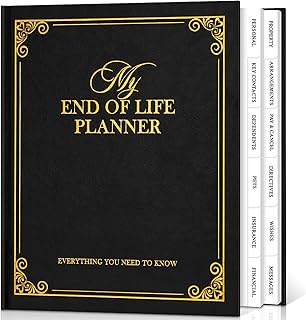 Lanpn End of Life Planner Death Organizer with Tabs, Final Wishes & Financial Estate Planning Journal, When I Die Journal ...