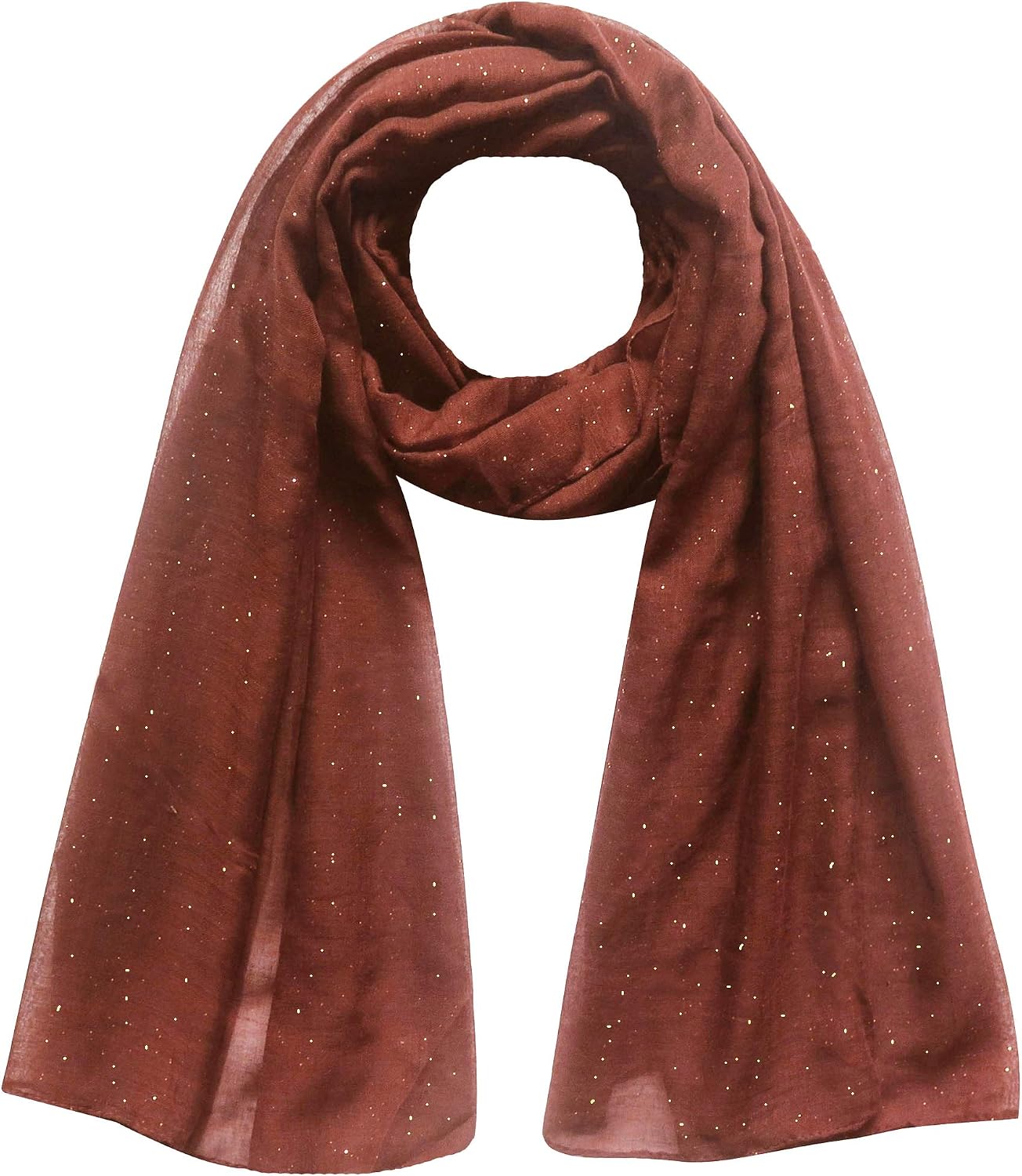 Lina & Lily Solid Shimmer Sparkle Glitters Sheer Maxi Shawl Scarf Hijab Lightweight image 4