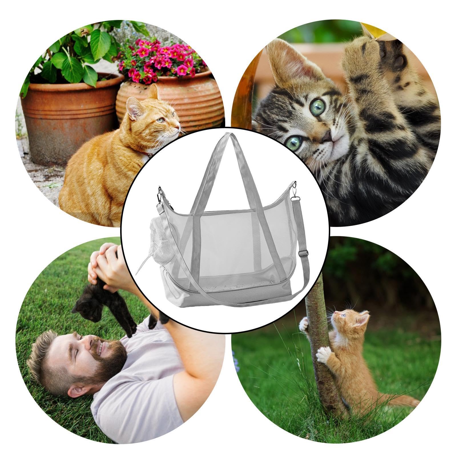 Amazon | 猫用トラベルバッグ、メッシュペットトラベルキャリア 猫用