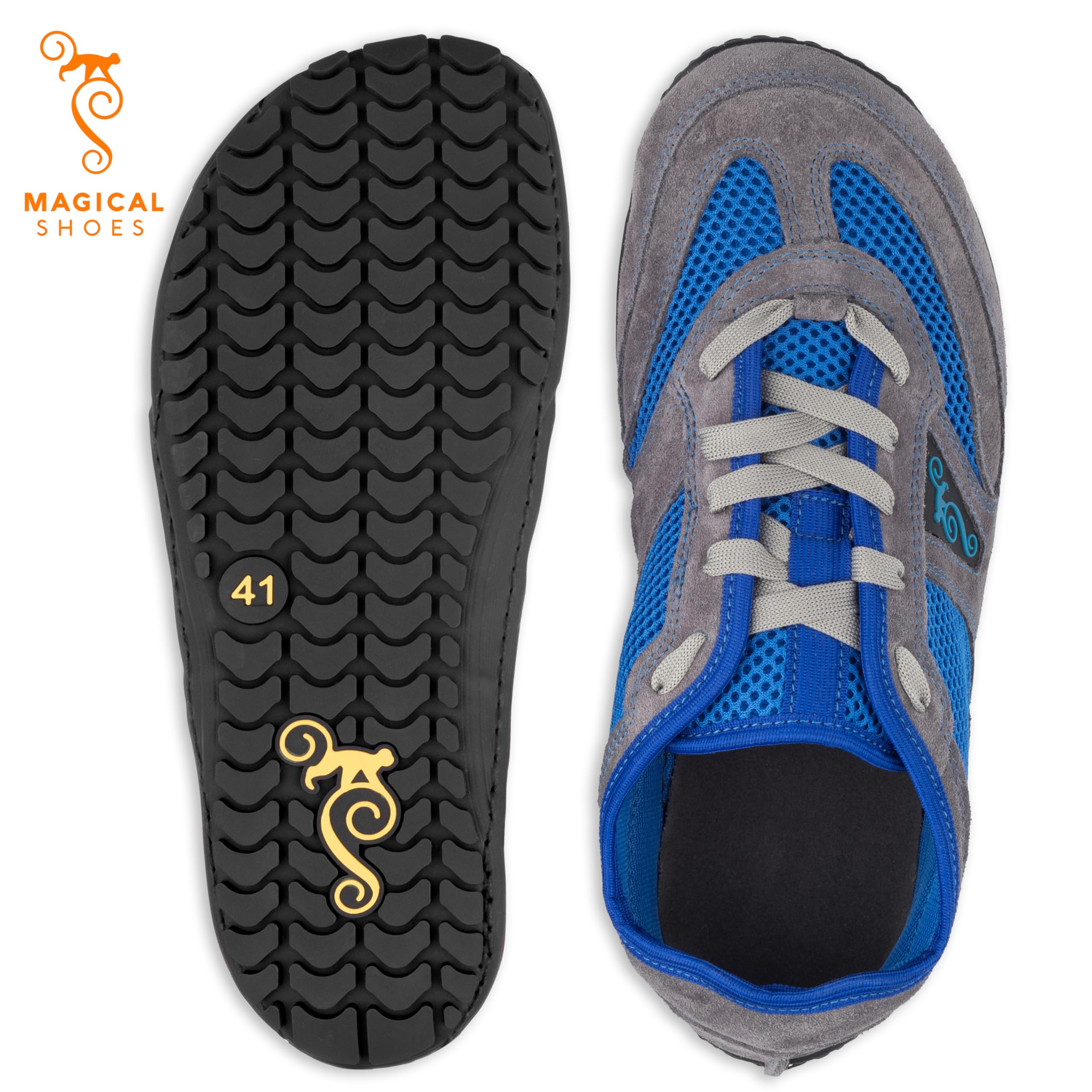 Magical Shoes Męskie Buty Sportowe, Buty Minimalistyczne, Buty Sportowe Zero Drop, Buty na co dzień, Rozmiar 38, Deep Water Blau, Explorer 2.0