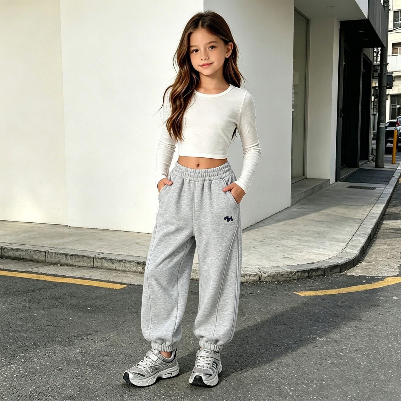 Lässige Kinder-Jogginghose für Mädchen, Schule, Sporthose