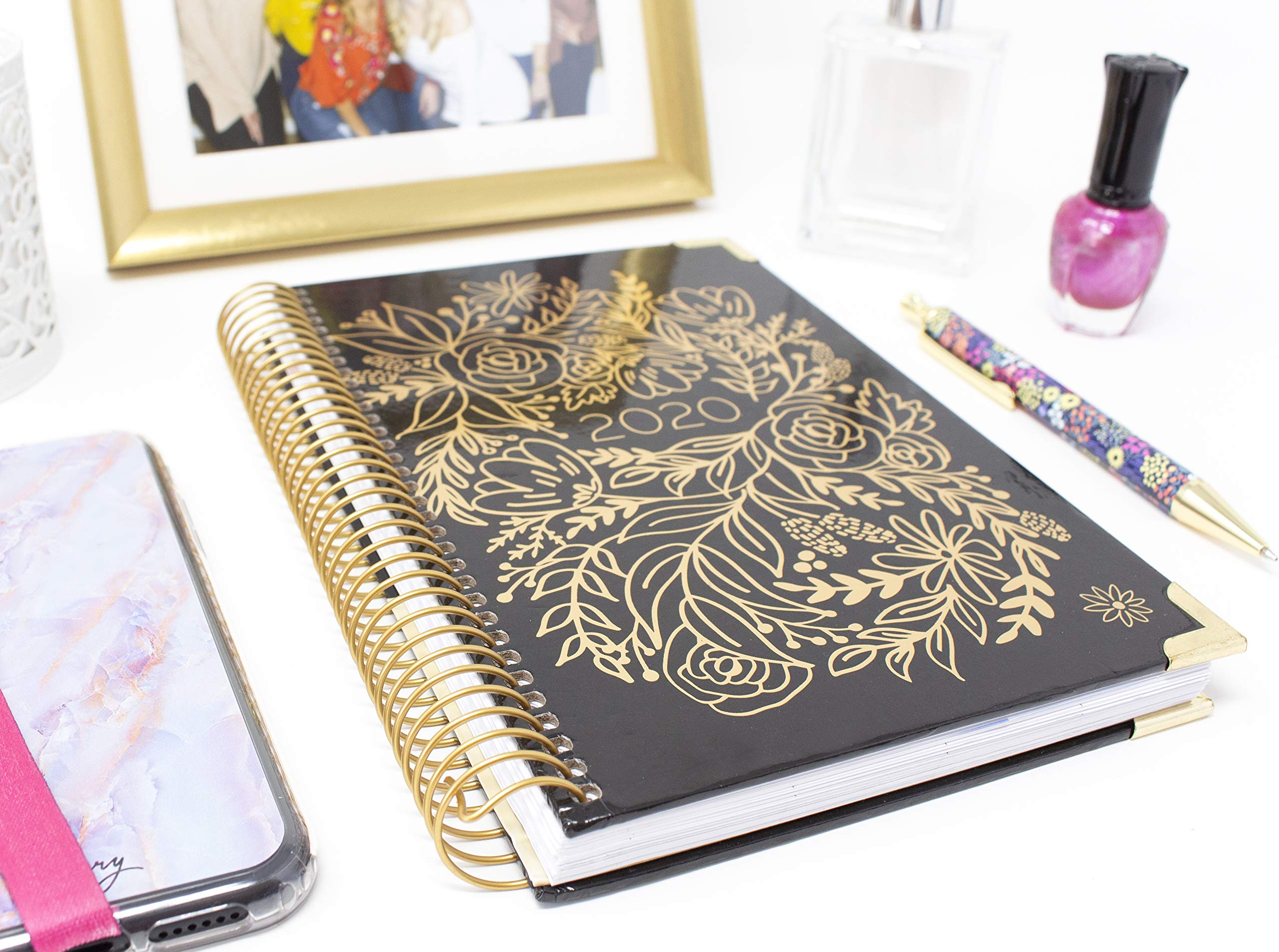 HARDCOVER bloom daily planners 2020 Calendar Year Day Planner (January 2020 - December 2020) - Passion/Goal Organizer - Monthly & Weekly Inspirational Agenda Book - 6" x 8.25" - Gold Embroidery