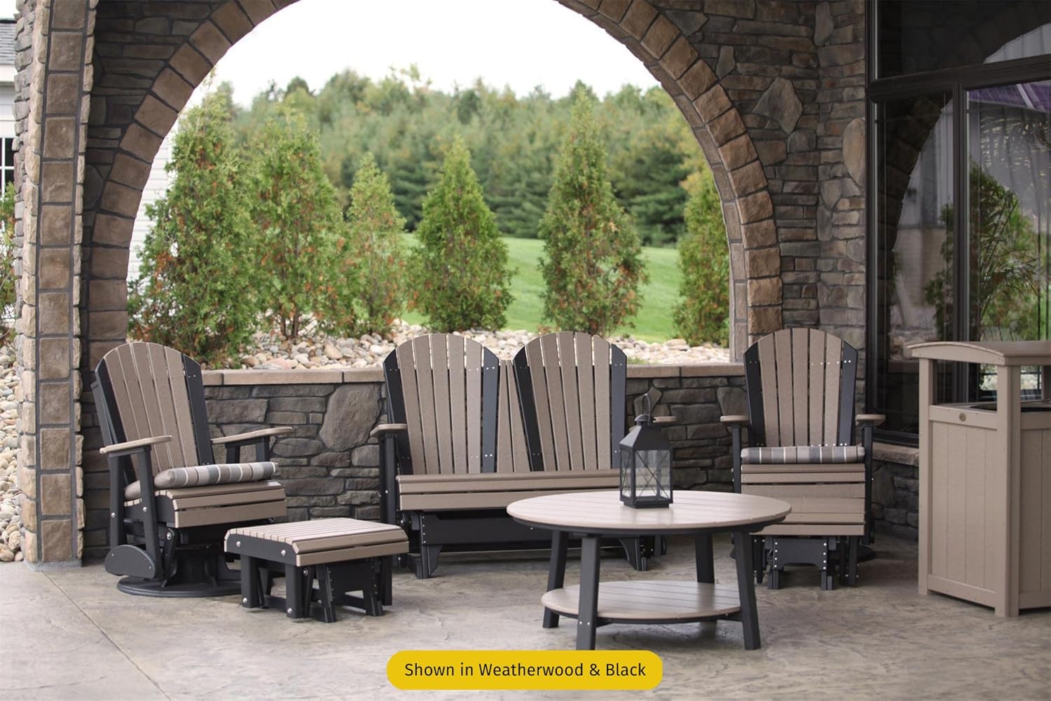 LuxCraft 4' Adirondack Glider - Available in 20 Colors