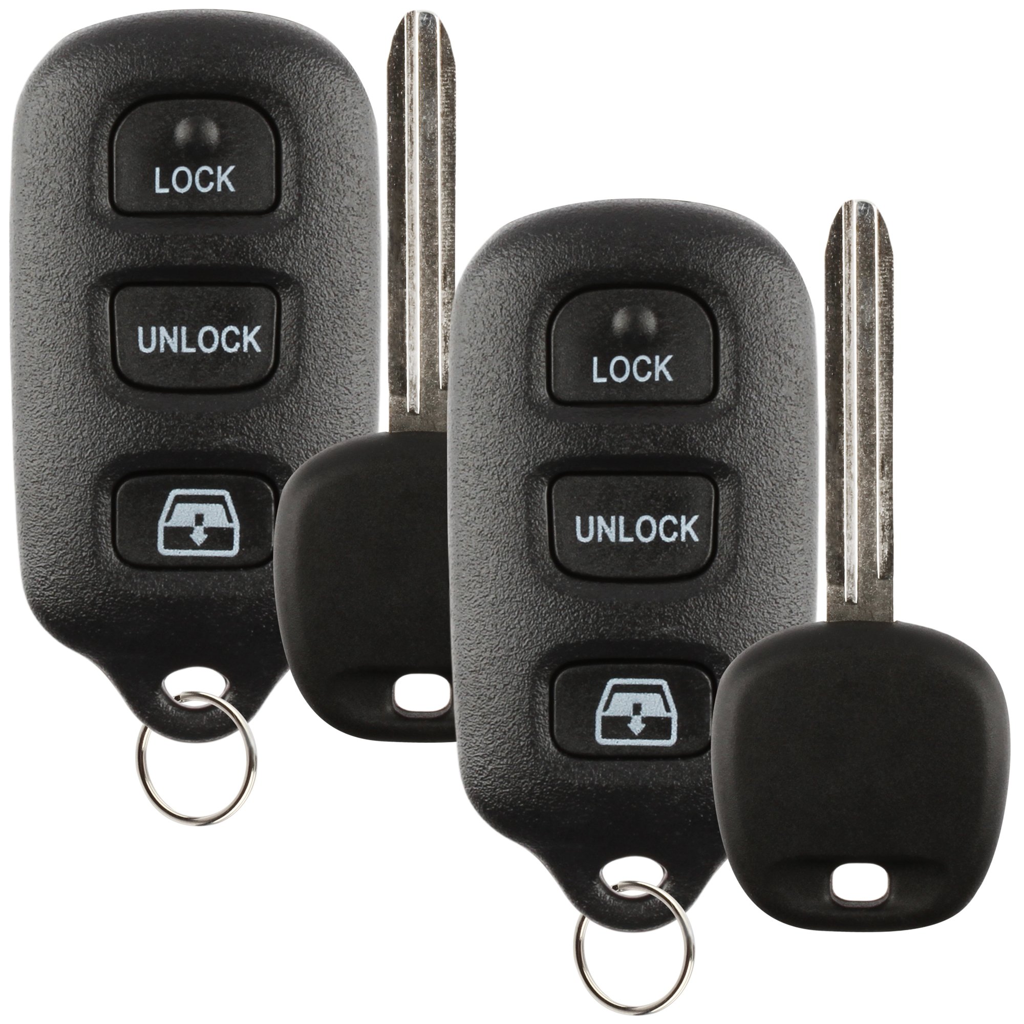 Replacement Hatch Glass Key Fob Car Remote and Uncut Ignition Key Compatible with HYQ12BBX, ID 4D 67 (2 Pack)