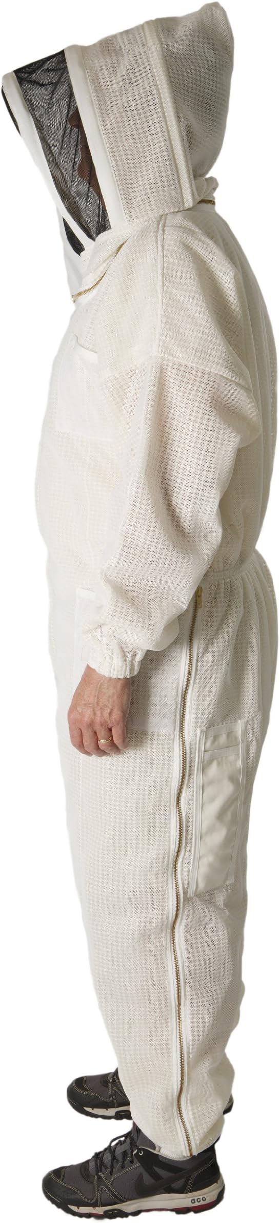 SUIT12_LARGE (TM) Beekeeping Suit with Veil, White