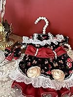 Vista 184 de Vestido de princesa de encaje para perros pequeños y pequeños extragrandes, color negro, talla L