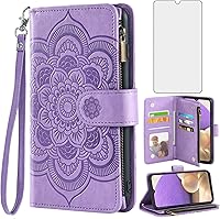 Vista 15 de Asuwish Funda de teléfono para Samsung Galaxy A32 5G 2021 de 6.5 pulgadas con protector de pantalla de vidrio templado y soporte para tarjetas