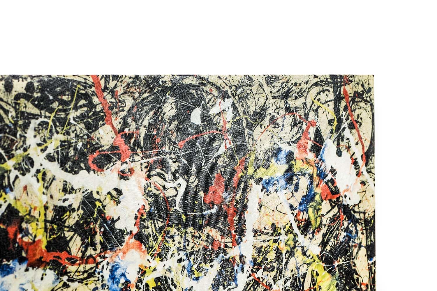 ShopArt - Quadro Effetto Pennellate a Rilievo – Jackson Pollock Convergence - Stampa Fine Art su tela Canvas Alta Definizione Pronto da Appendere (cm 80 x 160)