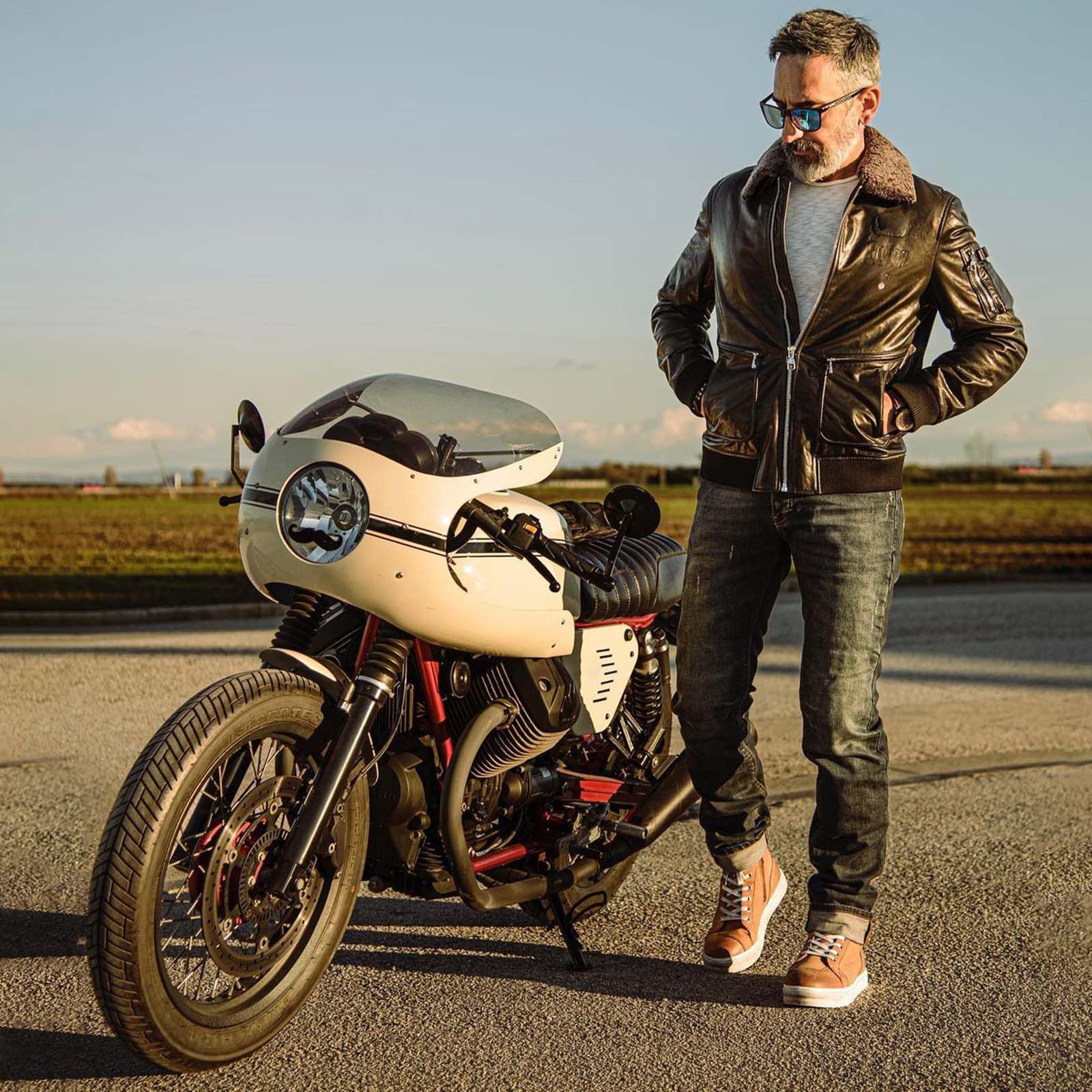 BORLENI Leather Motorcycle Breathable Riding Shoes - Casual Outdoor Street Motorcycle Boots for Men — view 3