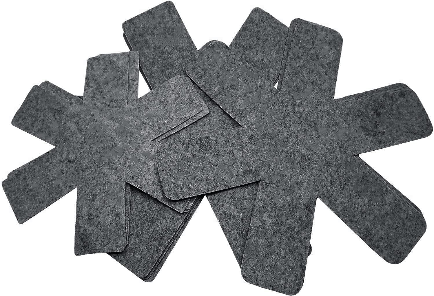 10"14"15" Inch Pot and Pan Protectors, Stacking Pans Protectors to Prevent Scratching, Anti Slip Pans Separator for Protect and Separating Dishes 12 Pcs Gray.
