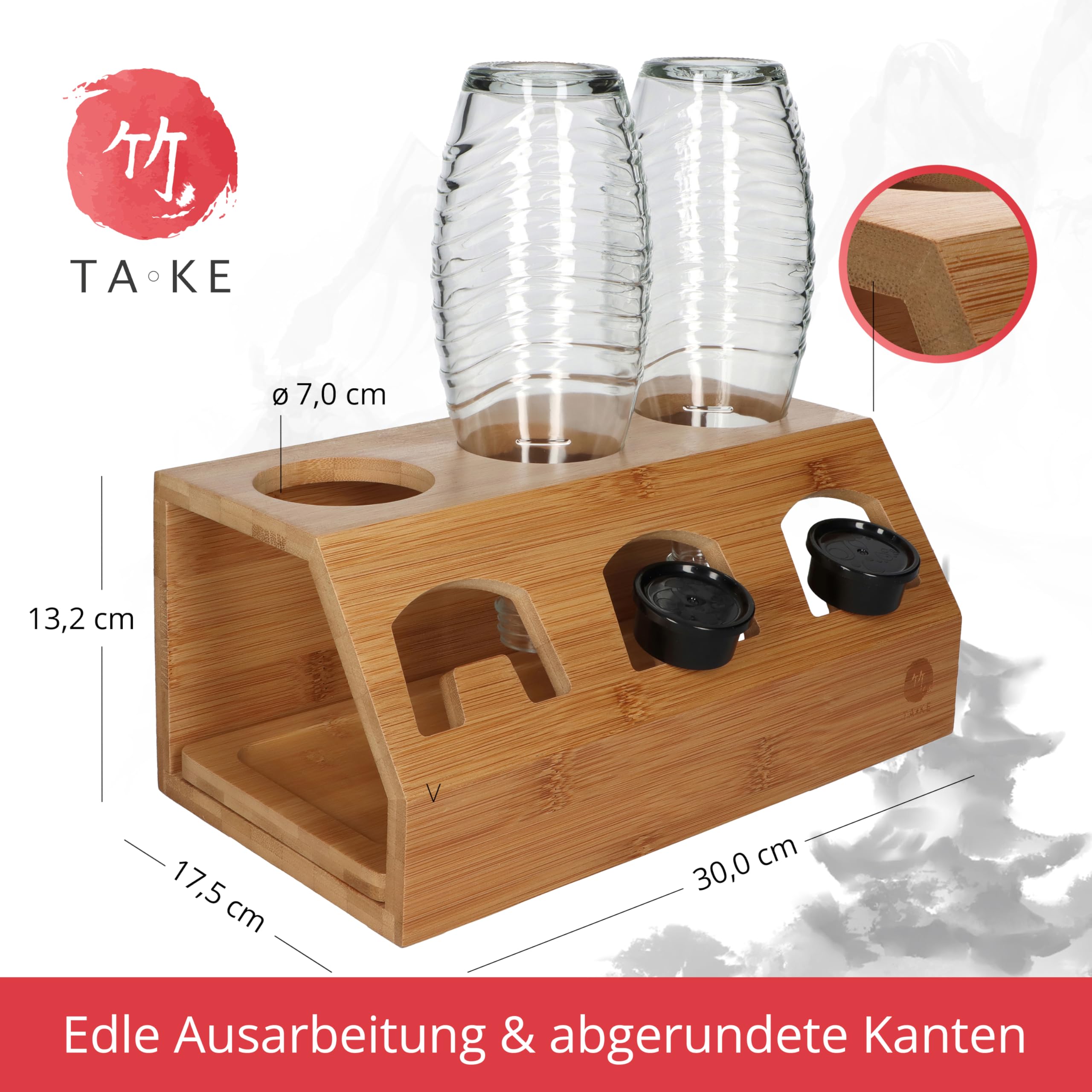 TAKE SodaStream Flaschenhalter I100% Bambus I Abtropfgestell  Flaschen-Stnder I Flaschen Abtropfstnder I alle Soda Stream Modelle I  Soda Flaschenhalter SodaStream Duo I Sodastream Zubehr : Amazon.de: Kche,  Haushalt & Wohnen