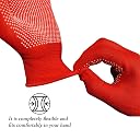 Heega PVC Dotted Cricket Tennis and Batting Gloves for Men with Flexible and Secure Elastic Wrist | Extra Grip, Breathable Cotton Tennis Batting Gloves for Cricket (Red, 2 Pair) gallery image