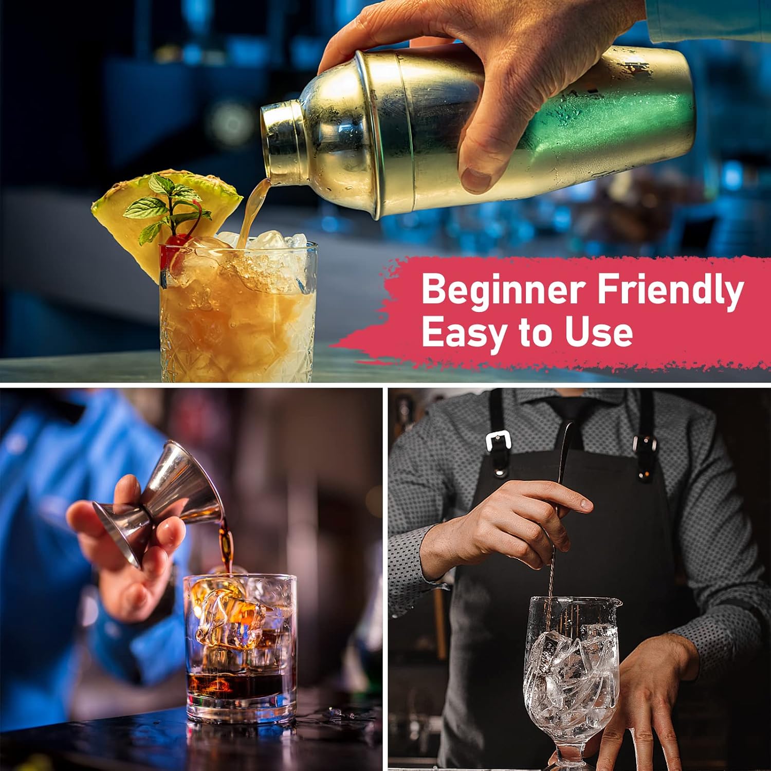 Cotail Shaker Set i Shaker Set Bartender Set with Margarita Mixer
