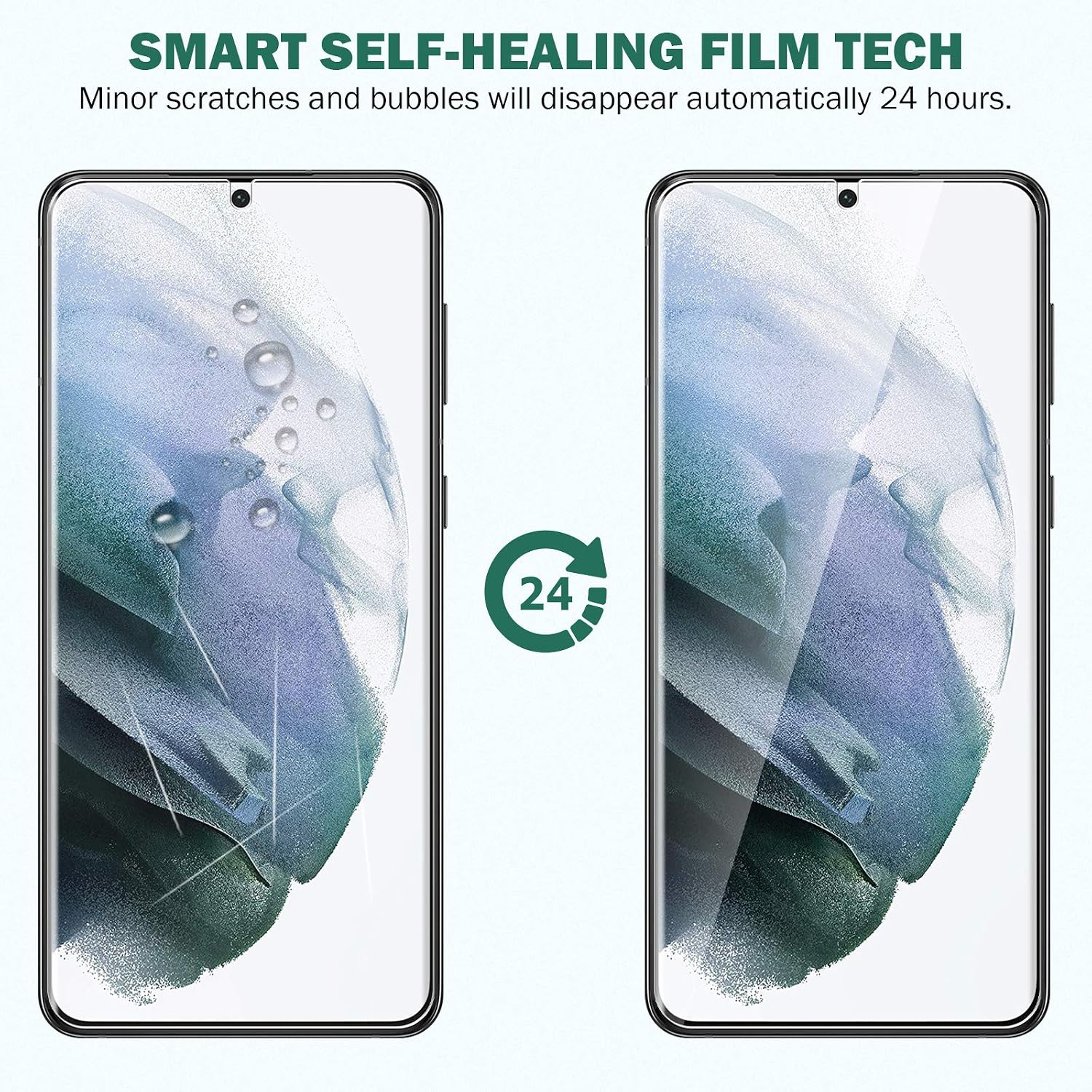 EGV [3 Pack] Compatible for Samsung Galaxy S21 Plus 6.7-inch, [Not Glass] Flexible Screen protector [Support Fingerprint Unlock] Bubble Free [Easy Installation Tool]