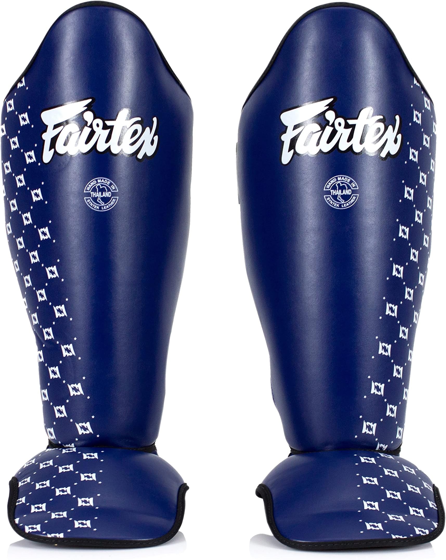 Fairtex Competition Muay Thai Shin Guards, SP5 - Black, Blue