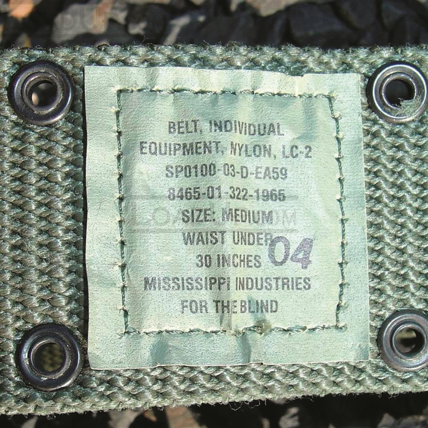 Surplus U.S. Military Pistol Belt, Like New Olive Drab MEDIUM