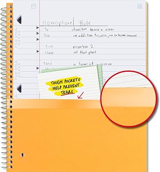 Five Star Spiral Notebook + Study App, 5 Subject, Wide Ruled 8 x 10.5 Paper, 200 Sheets, Fights Ink Bleed, Water Resistant Cover, Black (72045)