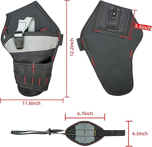 Miniatura 3 de KUNN Power Tool Holster Cordless Drill HolsterSingle Hook with Metal Clip for Easy Attachment