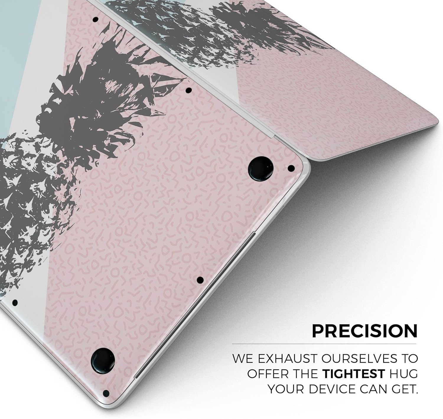 DesignSkinz - Coral Mint Summer Pineapple v1 - Full-Body Wrap Protective Decal Skin Kit Compatible with MacBook 13" Pro M1 (A2338)