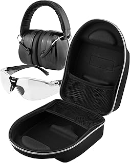 TRADESMART Ear Muffs & Glasses for Shooting, with Hard Carrying Case - TRADESMART BUILT TRADE TOUGH